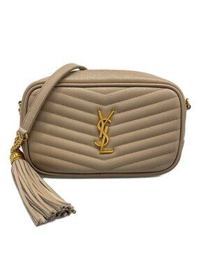 Saint Laurent Paris Shoulder Bag le Pink Beige Chain Leather